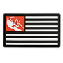 Spartan Armor Black, White and Red PVC Patch American Flag