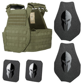 SPARTAN AR550 BODY ARMOR AND SENTINEL SWIMMERS PLATE CARRIER PACKAGE