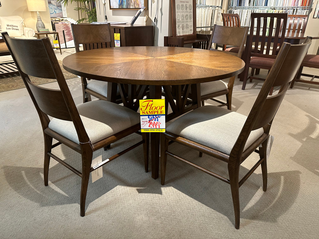 48 In. Round Wood Table & Chairs Slater's Home Furnishings Modesto