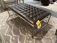 Tufted Leather & Metal Table