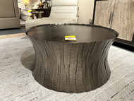 Metal & Wood Round Cocktail Table