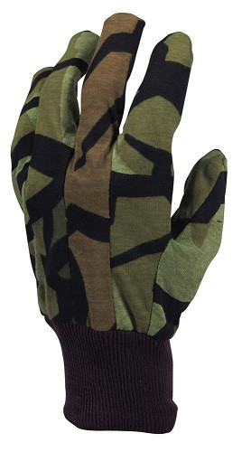 camo cotton jersey gloves