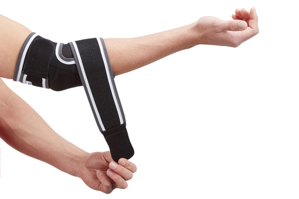 The Premium Elbow Support Strap Sleeve for Pain Injury & Sport is a wrap-around design made from a high-quality neoprene material that provides compression and therapeutic heating during activity, promoting increased local blood flow. It's universal size for optimum fitting and has  3 mm neoprene lined interior with plush for excellent comfort anti-allergic purposes. 
