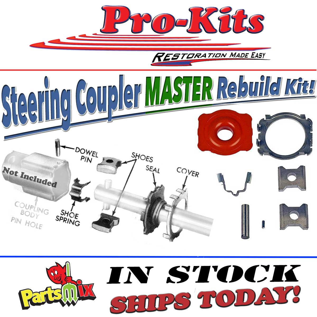 Steering Column Coupler Rebuild Kit for Mopars Partsmix LLC