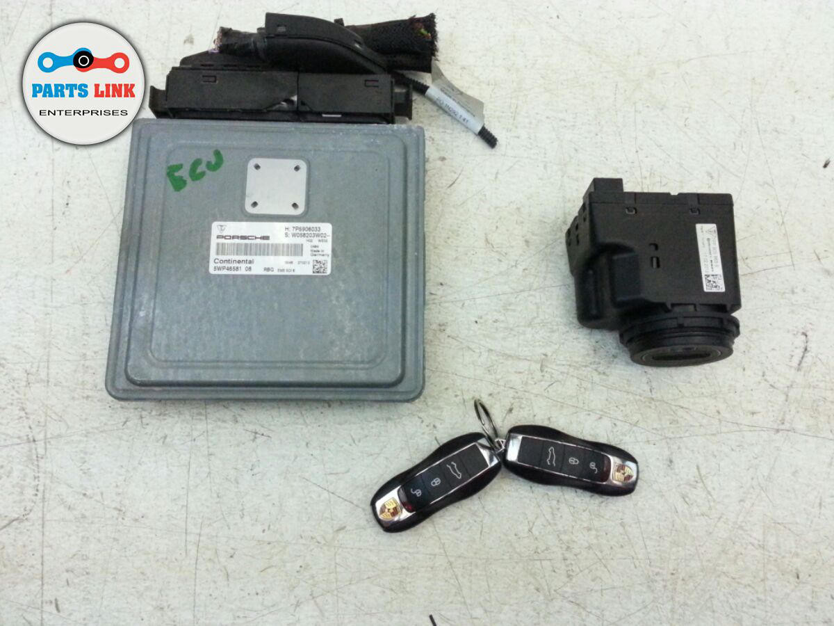 11-14 PORSCHE CAYENNE 958 4.8L IGNITION SET ECU ECM ENGINE CONTROL ...