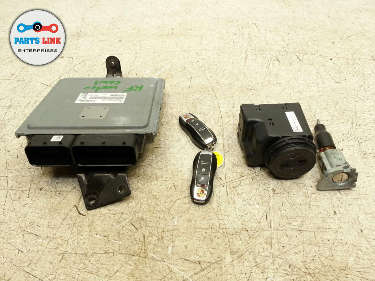 1114 PORSCHE CAYENNE 958 4.8L ENGINE MOTOR COMPUTER IGNITION ECU LOCK