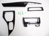 13-15 BMW X1 E84 DASH CONSOLE TRIM INSERT PANEL SHIFTER SURROUND GLOSS BLACK SET #BX072315