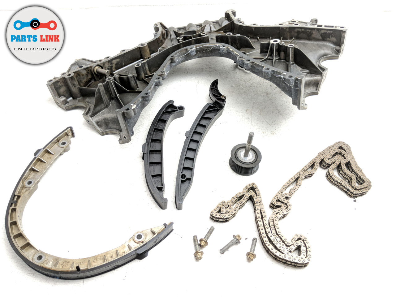 1118 PORSCHE CAYENNE TURBO 4.8 ENGINE FACE FRONT PLATE TIMING CHAIN