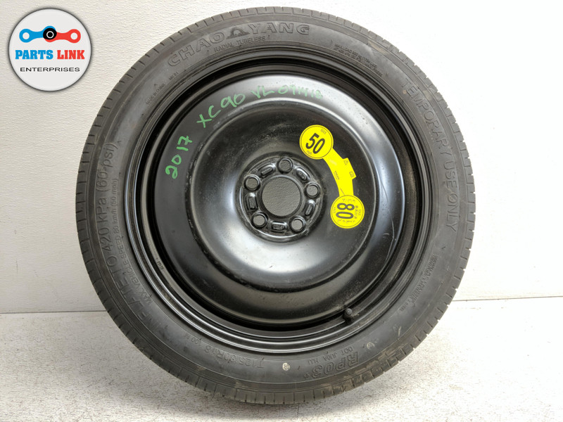 20162019 VOLVO XC90 T5 MK2 COMPACT SPARE TIRE WHEEL RIM T125/80/R18