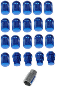 20) Dorman 713-275D Blue Acorn Wheels Rims Lock Lug Nuts Set Blue 1/2" Thread #NI100820