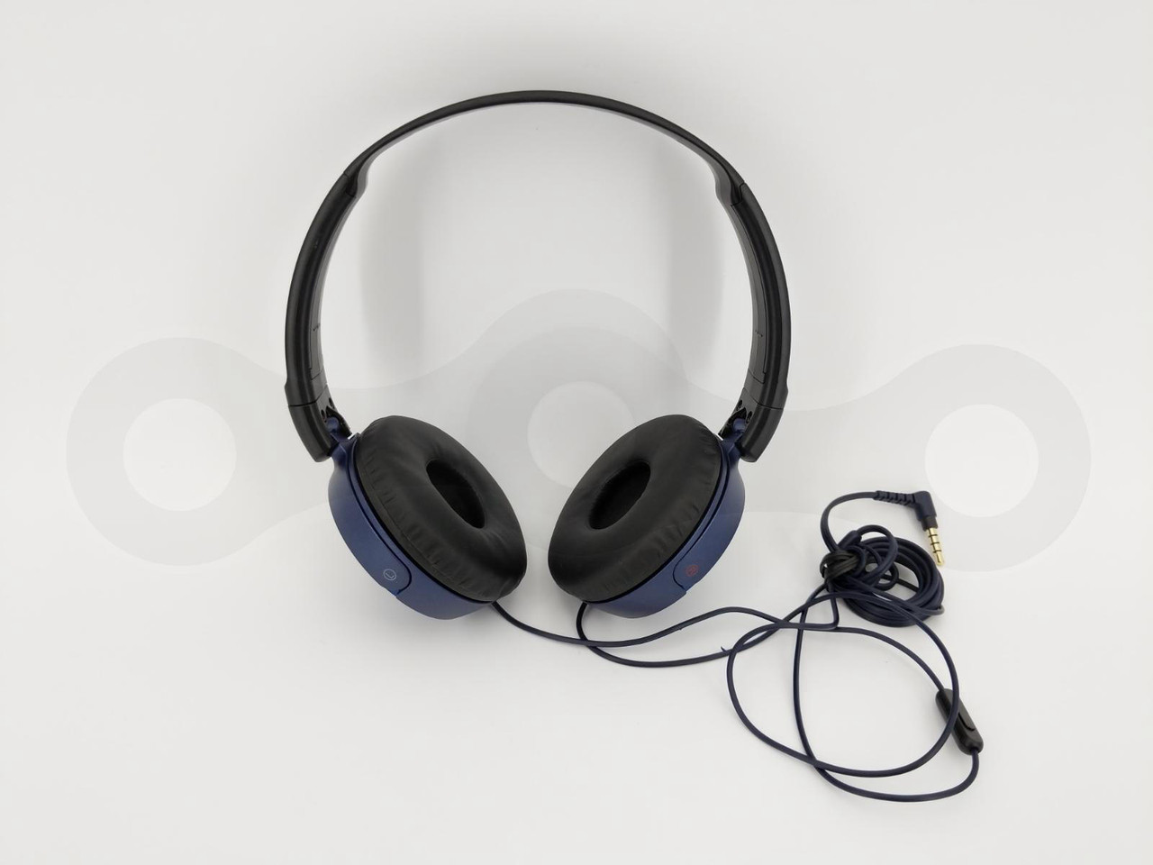 SONY MDR-ZX310 WIRED HEADPHONES COLLAPSIBLE BLACK BLUE MIC CORDED HEADBAND  ONLY