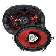2) Boss Audio CH5720 5x7" 225 Watt 2 Way Car Audio Coaxial Speakers Red 4 Ohm