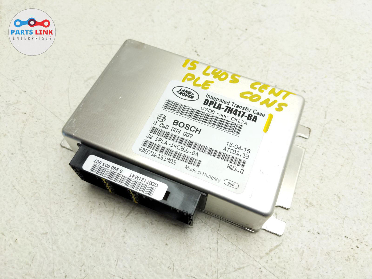 20132016 RANGE ROVER L405 CENTER CONSOLE TRANSFER CASE CONTROL MODULE