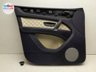 16-20 BENTLEY BENTAYGA FRONT LEFT DOOR TRIM PANEL SPEAKER COVER HANDLE CARD BLUE BT101921-052
