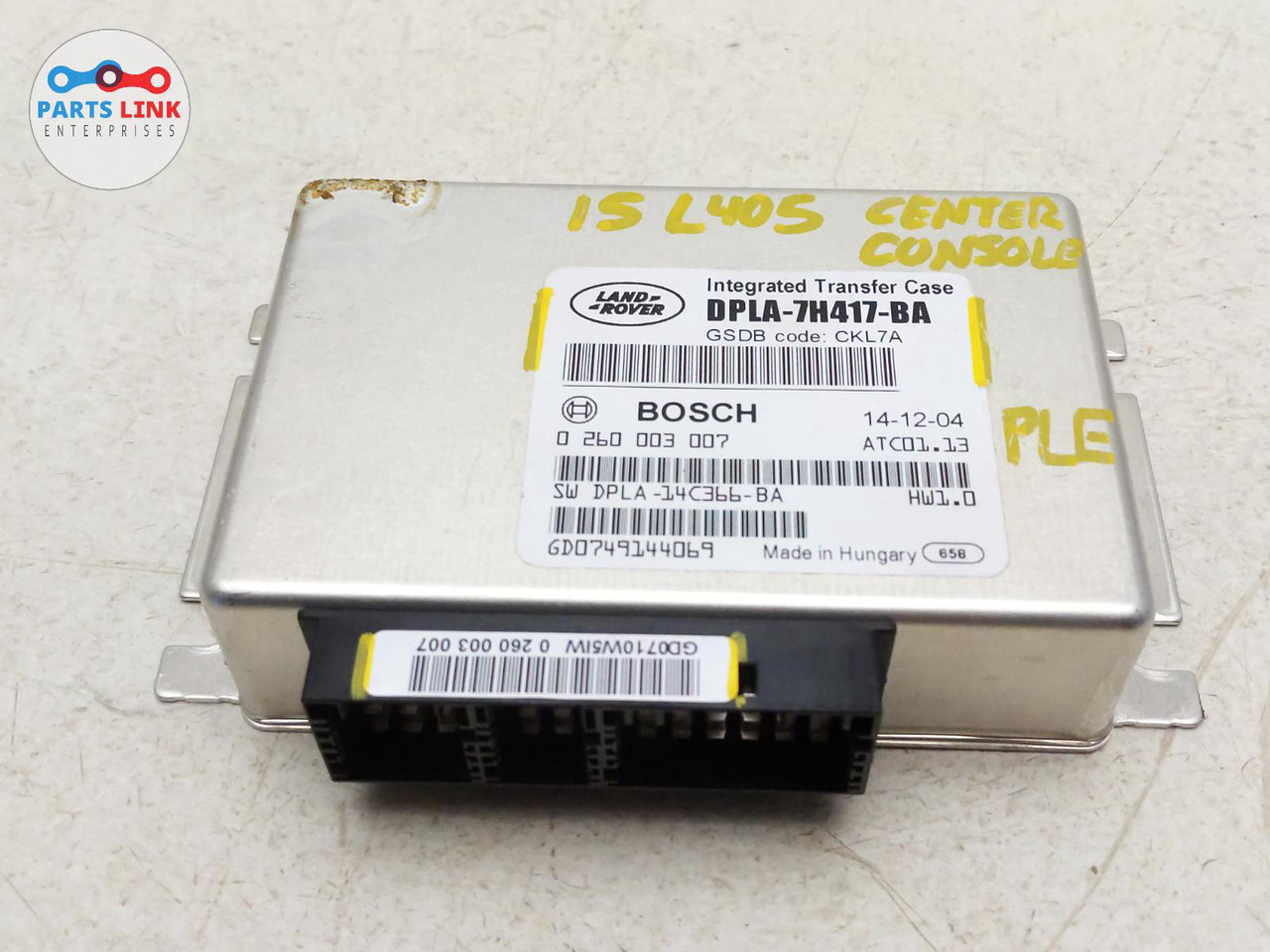 20132016 RANGE ROVER CENTER CONSOLE TRANSFER CASE CONTROL MODULE UNIT