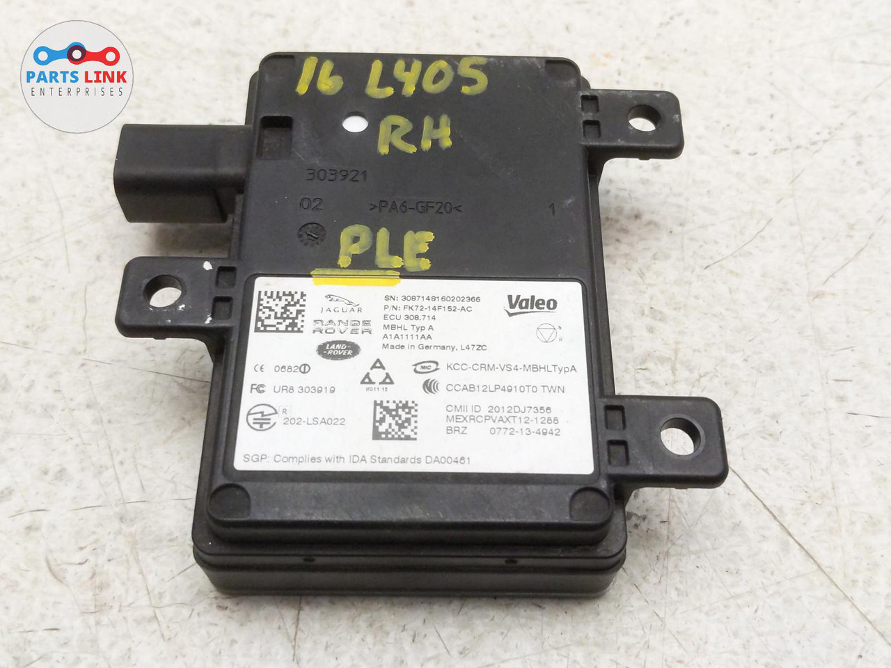 20142016 RANGE ROVER L405 RIGHT BUMPER BLIND SPOT ASSIST CONTROL