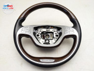 2014-2017 MERCEDES S550 STEERING WHEEL BLACK WALNUT WOOD TRIM SHIFTERS W222 S600 #MB101021