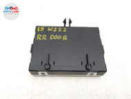 2014-17 MERCEDES S550 REAR RIGHT DOOR CONTROL MODULE UNIT BRAIN W222 2229009509 MB101021-056