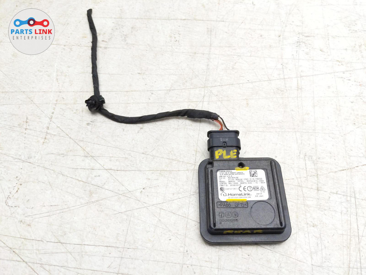 2016-20 BENTLEY BENTAYGA HOMELINK GARAGE OPENER CONTROL MODULE HARNESS