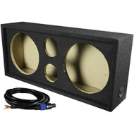 Q Power Car Audio Subwoofer Enclosure Box Chuchero For 10" Mids and 3" Tweeters #NI012222