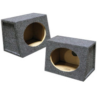 Q-POWER Q-Bomb QTW6X9 6x9" Car Wedge Speaker Boxes with Bedliner Spray, Pair