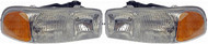 1999-2006 GMC Sierra Yukon XL Headlights HeadLamp Assembly Left+Right w/bulbs DRM-1590141
