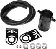 New Universal Car Truck Oil Catch Can Kit Reservoir Tank Engine Black Aluminum #NI111722