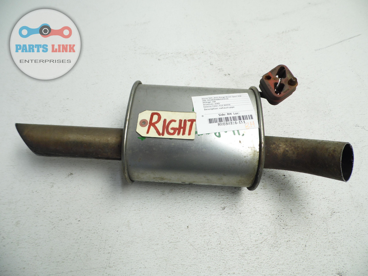 20102013 RANGE ROVER SPORT 5.0L EXHAUST PIPE RIGHT MUFFLER BAFFLE