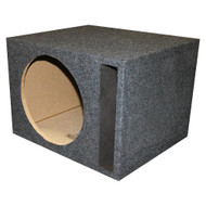 QPower QBASS Dual Vented 12 Inch Single Audio Subwoofer Enclosure Box, Charcoal