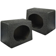 (2) QBomb 6x9 Inch Sealed Wedge Car Audio Speaker Box Enclosure Pods - 6" x 9"