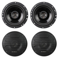 (4) NEW Hifonics ZS653 6.5" 600 Watt Car Stereo Coaxial Speakers 4 Ohm Black #NI032223
