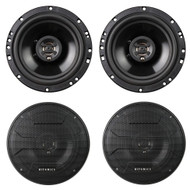 (4) NEW Hifonics ZS653 6.5" 600 Watt Car Stereo Coaxial Speakers 4 Ohm Black 2xTWH-ZS653