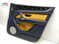 2016-20 BENTLEY BENTAYGA FRONT RIGHT DOOR TRIM PANEL SPEAKER COVER CARD BLUE TAN BT010625-060