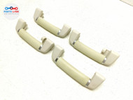 2013-22 RANGE ROVER L405 ROOF HANDLE GRAB GRIP BAR OVERHEAD LEATHER SET-4 IVORY #RR062424