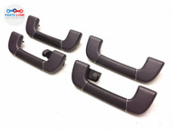2016-20 BENTLEY BENTAYGA ROOF HANDLE GRAB GRIP PULL BAR EBONY LEATHER SET 636 BT020325-096