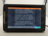 LOWRANCE ELITE 12 TI CHARTPLOTTER FISHFINDER BOAT RADAR HEAD UNIT SCREEN DISPLAY 1-2237