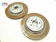 2016-21 MERCEDES C63 AMG REAR BRAKE DISC ROTOR SET-2 GENUINE OEM W205 SL65 26K MB061325-214