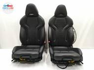 2021-25 BMW M4 FRONT SEAT RIGHT LEFT LEATHER COMPETITION EBONY COUPE G82 SET BM012026-001