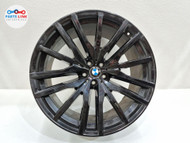 2019-2025 BMW X5 G05 WHEEL RIM 10.5Jx22H2 W/ CENTER EMBLEM CAP BLACK OEM BX040826-344