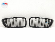 2015-2018 BMW M3 F80 FRONT BUMPER RADIATOR RIGHT & LEFT GRILLE BLACK SET OEM BM051526-159