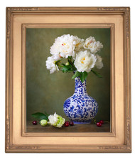 20x24 Bright Gold Finished Corner 3 3/4" Frame With Decorative Corners