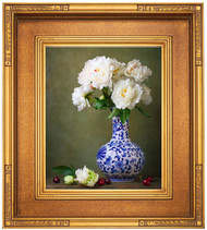 24x30 Dark Gold Finished Corner 3 3/4" Frame With Design Corners