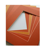 11x14 Single Matting Pack of 5 - Assorted Oranges