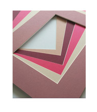 8x10 Single Matting Pack of 5 - Assorted Pinks and Peaches