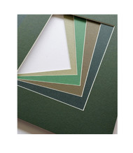  8x10 Single Matting Pack of 5 - Assorted Greens