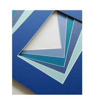 11x14 Single Matting Pack of 5 - Assorted Blues