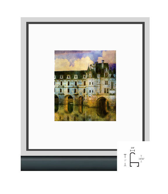 16x20 satin black metal frame curved top anysizeframe com
