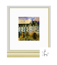 8 1/2x11 Frosted Gold Metal Frame - Curved Top