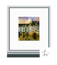 12x16 Shiny Contrast Grey Metal Frame - Curved Top