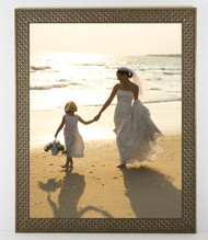 12x18 Ornate Silver Cross Hatch Frame